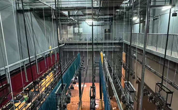 戴南文化艺术中心舞台机械 舞台吊杆 舞台阻燃幕布项目 助力本地文化演出升级，为观众带来更优质的视听体验！